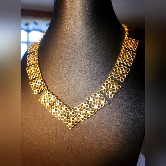 STUNNING KS Paris Goldtone Y-Shape Rhinestone Necklace – 19" EUC - Picture 1 of 6